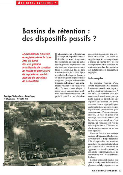 Bassins Et Cuvettes De Rétentions