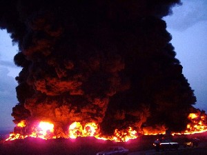 Fire At A 15.000 T Storage Facility For Used Tyres