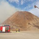 Large-scale Fire In A Wood Chip Storage Facility